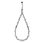 14k White Gold 3/4 carat Diamond Teardrop Pendant - Image 3