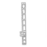 14k White Gold 5/8 carat Lab Grown Diamond VS/SI+ G+ Fashion Bar Chain Slide Pendant - Image 2