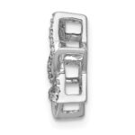 14k White Gold 1/10 carat Diamond Star of David Chain Slide - Image 2