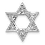 14k White Gold 1/4 carat Diamond Star of David Chain Slide - Image 3