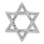 14k White Gold 5/8 carat Diamond Star of David Chain Slide - Image 3