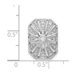 14k White Gold 1/5 carat Diamond Vintage Chain Slide - Image 4