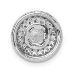 14k White Gold Holds 5.2mm Center 3/8 carat Diamond Semi-mount Halo Chain Slide - Image 3