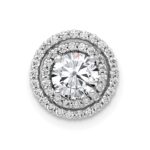 10k White Gold 5.2mm Center 1/5ct. Diamond Semi-mount Chain Slide