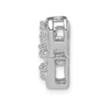 14k White Gold 1/10 carat Diamond Cactus Chain Slide - Image 2