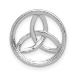 14k White Gold 1/3 carat Diamond Celtic Circle Chain Slide - Image 3