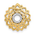 14k 1/20 carat Diamond Sahasrara/Crown Chakra Chain Slide
