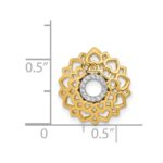 14k 1/20 carat Diamond Sahasrara/Crown Chakra Chain Slide - Image 4