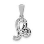 14k White Gold Diamond Leo Zodiac Pendant - Image 3