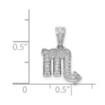 14k White Gold Diamond Scorpio Zodiac Pendant - Image 4