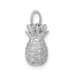 14k White Gold 1/6 carat Diamond Pineapple Pendant - Image 2