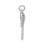 14k White Gold Diamond Lacrosse Stick Pendant - Image 2