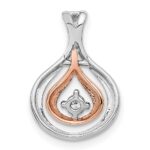 14k Two-tone 1/15 carat Diamond Fancy Chain Slide - Image 4