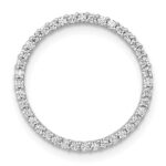14k White Gold 1/4 carat Diamond Circle Chain Slide