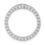 14k White Gold 1/2 carat Lab Grown Diamond VS/SI+ G+ Circle Chain Slide Pendant