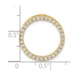 14k Polished 1/2 carat Diamond Circle Chain Slide - Image 4