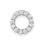 10k White Gold 1/4ct. Diamond Circle Chain Slide
