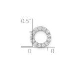 10k White Gold 1/4ct. Diamond Circle Chain Slide - Image 4