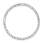 14k White Gold 1 carat Lab Grown Diamond VS/SI+ G+ Circle Chain Slide Pendant