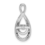 14k White Gold 1/4 carat Lab Grown Diamond VS/SI+ G+ Complete Vibrant Infinity Slide Pendant - Image 3