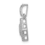 10k White Gold 1/4ct. Diamond Cluster Pendant - Image 2