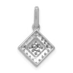 14k White Gold 1/4 carat Lab Grown Diamond VS/SI+ G+ Complete Geometric Cluster Pendant - Image 3