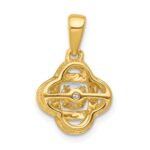 14k Polished 1/3 carat Vibrant Moving Diamond Fancy Knot Pendant - Image 3