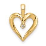 14k .01 carat AA Diamond Heart Pendant