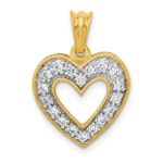 14k 1/4 carat Diamond Heart Pendant