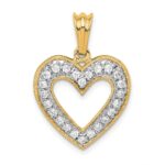 14k 1/3 carat Lab Grown Diamond VS/SI+ G+ Complete Heart Pendant