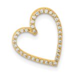 14k 1/10 carat Diamond Heart Chain Slide