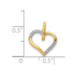 14k 1/20 carat Diamond Heart Pendant - Image 4