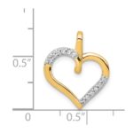 14k 1/10 carat Diamond Heart Pendant - Image 3