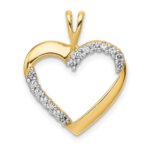 14k 1/6 carat Diamond Heart Pendant