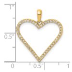14k 1/6 carat Diamond Heart Pendant - Image 4