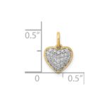 14k 1/5 carat Pave Diamond Heart Pendant - Image 3