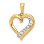 14k 1/10 carat Diamond Heart Pendant
