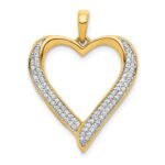 14k 1/4 carat Diamond Heart Pendant