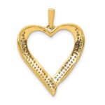 14k 1/4 carat Diamond Heart Pendant - Image 3