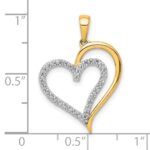 14k 1/10 carat Diamond Heart Pendant - Image 2