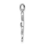 10K White Gold .01ct. Diamond Four Hearts Pendant - Image 2
