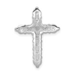 14k White Gold 1 1/4 carat Lab Grown Diamond VS/SI+ G+ Complete Cross Chain Slide Pendant - Image 3