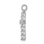 10K White Gold 1/2ct. Diamond Cross Pendant - Image 2