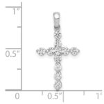 10K White Gold 1/2ct. Diamond Cross Pendant - Image 4