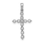 14k White Gold 1/2 carat Diamond Cross Pendant - Image 3