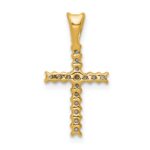 10K 1/6ct. Diamond Latin Cross Pendant - Image 3