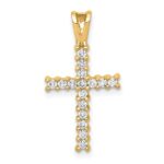10K Diamond Latin Cross Pendant