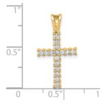 10K Diamond Latin Cross Pendant - Image 4