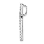 10k White Gold 1/2 carat Lab Grown Diamond VS/SI+ G+ Complete Cross Chain Slide Pendant - Image 2