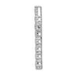 14k White Gold 1/2 carat Lab Grown Diamond VS/SI+ G+ Complete Cross Chain Slide Pendant - Image 2